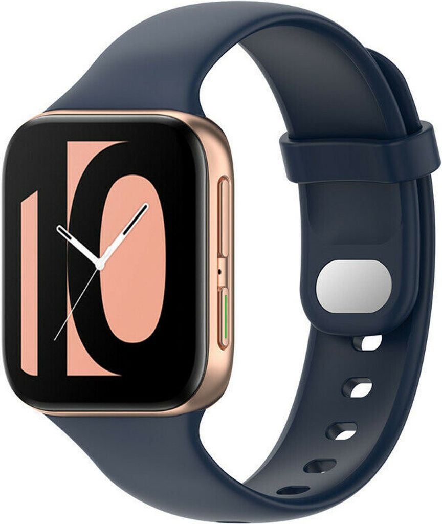 Strap-it Oppo Watch Silikonarmband (Dunkelblau)