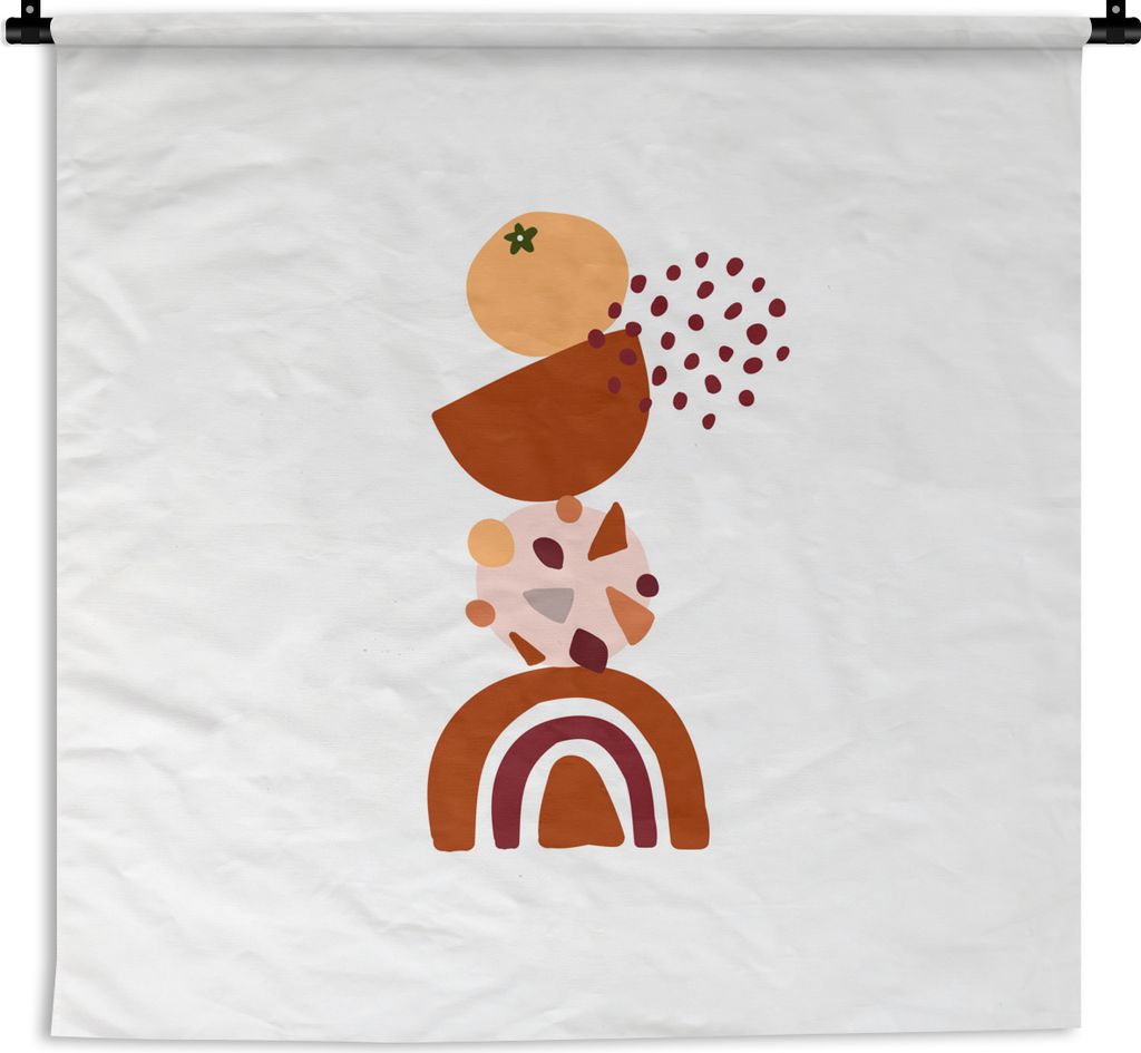 MuchoWow Wandteppich Wandbehang Winter - Design - Abstrakt 150x150 cm Tapisserie Dekoration Wandtuch - Wohnaccessoires - Modernes