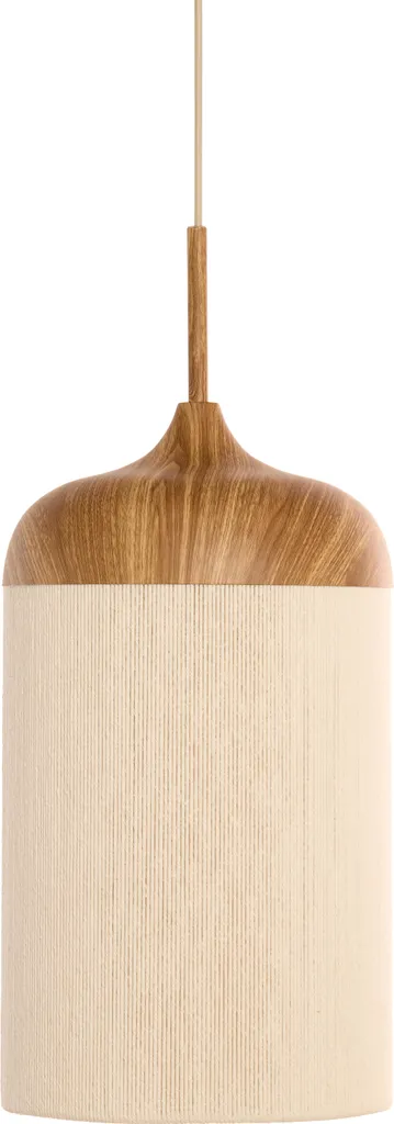 Light & Living - lampada a sospensione - Dania - beige naturale - cotone metallo - Ø 22cm - E27 - 2985543