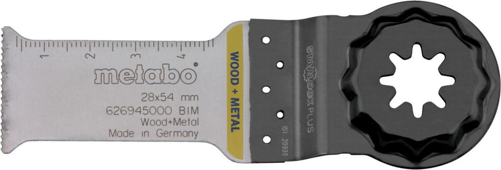 Metabo Tauchsägeblatt Starlock Plus Holz+Metall, BiM, 28 x 54 mm