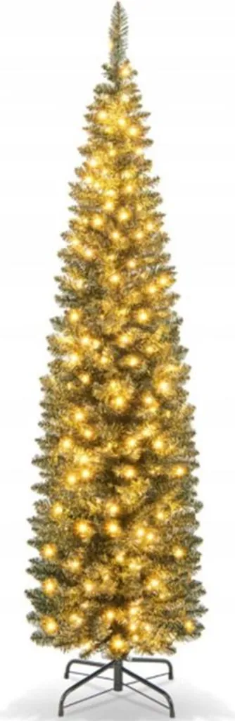 Sapin artificiel réaliste 150 cm avec éclairage LED et branches denses
