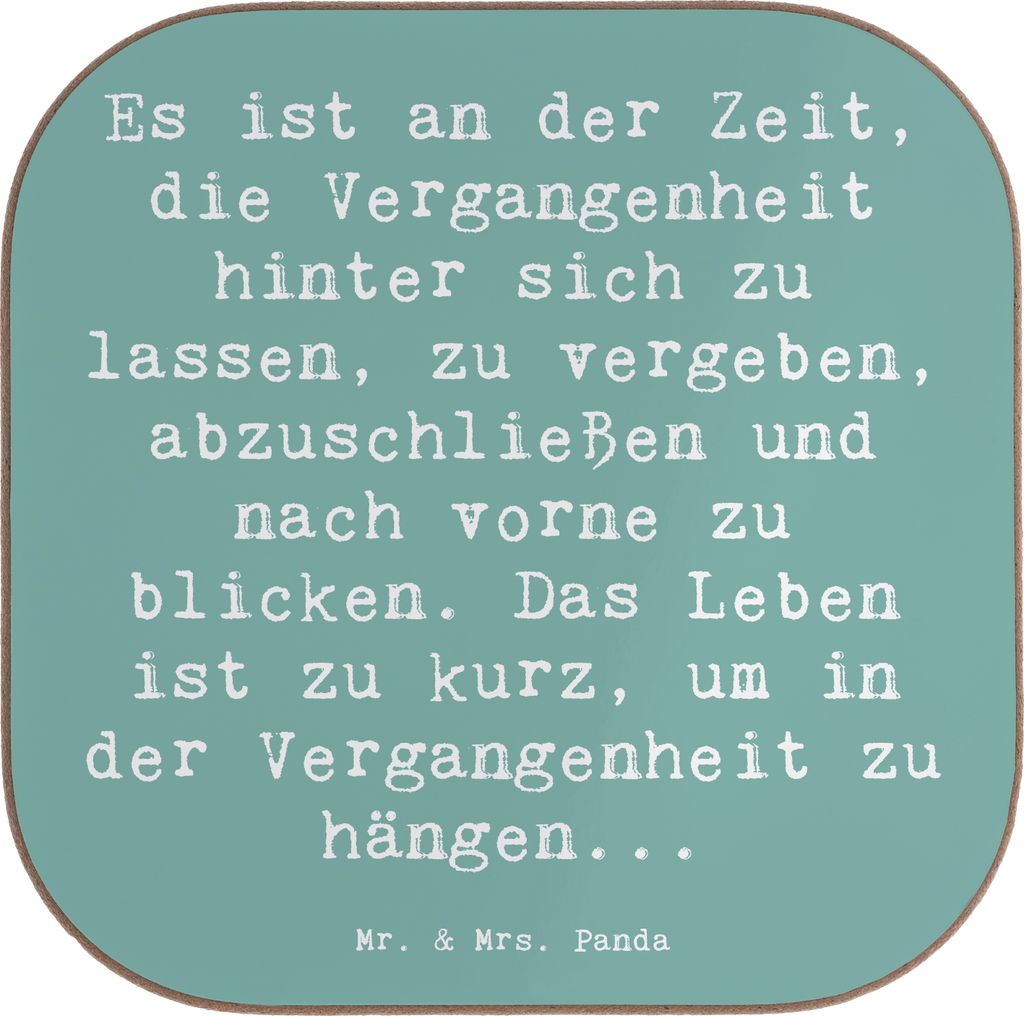 Mr. & Mrs. Panda Untersetzer Glas Spruch Vergebung und Produktbild 