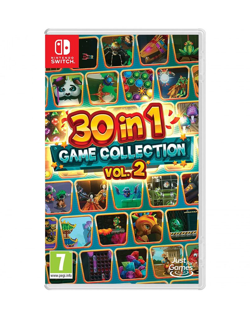 A collage of game screenshots on a Nintendo Switch game case.