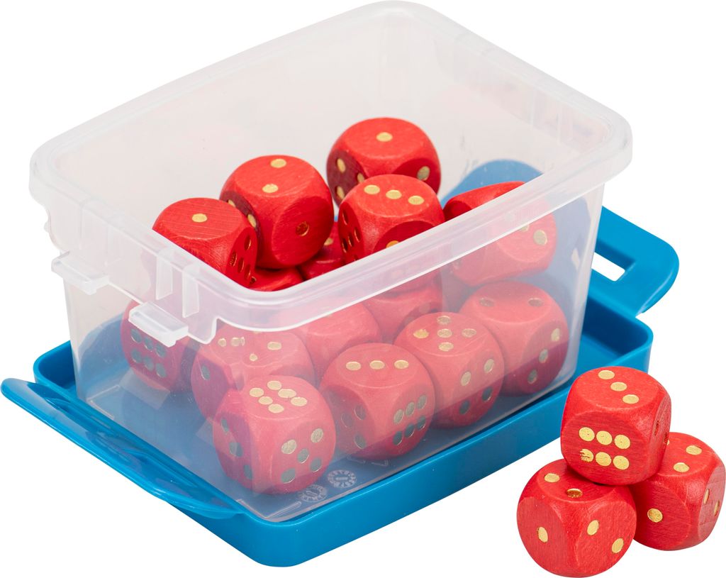 Betzold Augenwürfel Sets, Farbe: rot, Box zur Aufbewahrung: Ja, Größe: 18 mm, Setgröße: 20 Stück