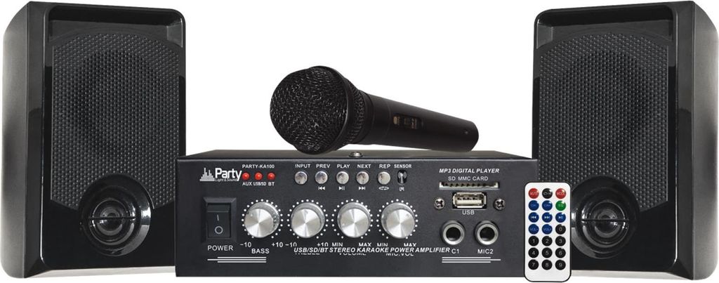 Party Party-Ka100 Karaoke Set 2X50W Mit Usb Sd Bluetooth