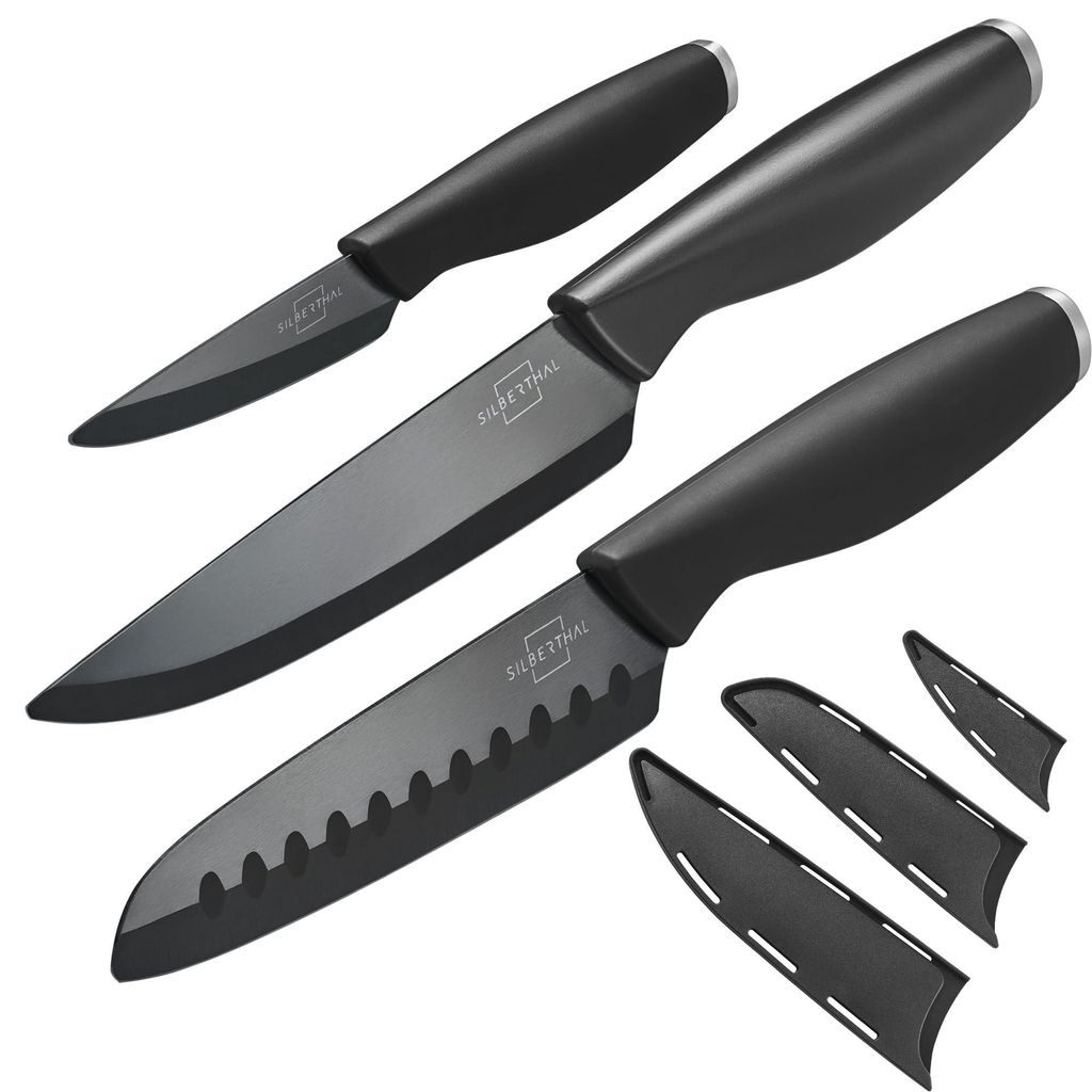 Keramisches Messerset 3-teilig - Kochmesser, Santokumesser Produktbild 