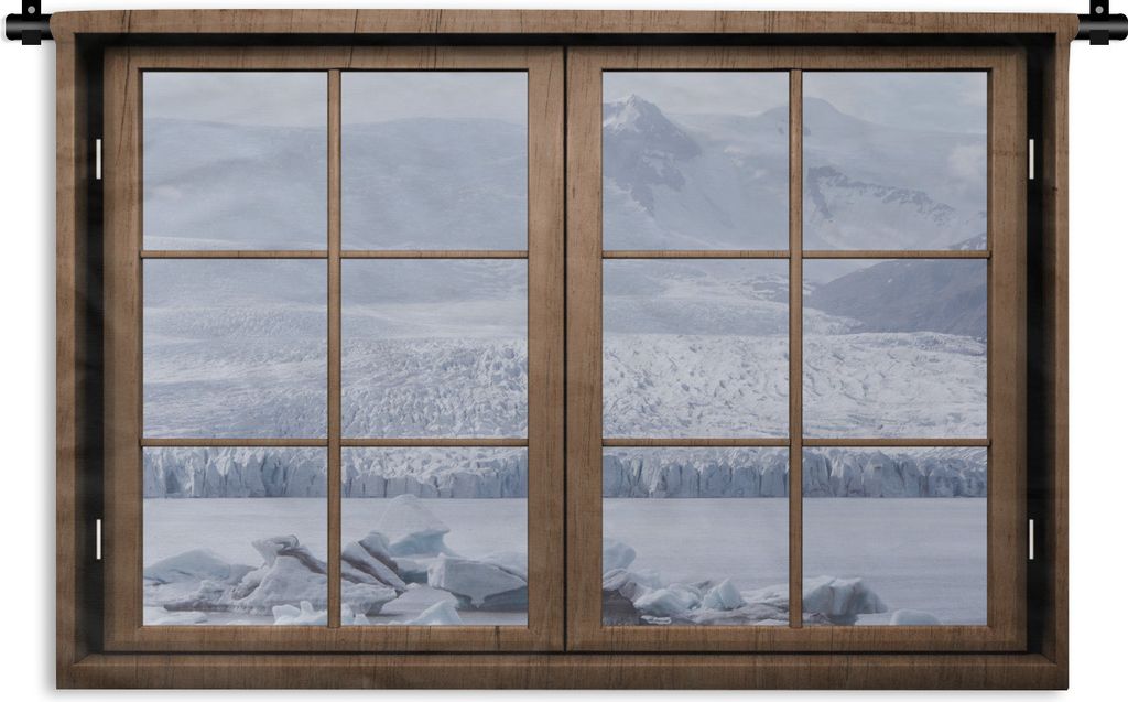 MuchoWow Wandteppich Wandbehang Durchblick - Nebel - Schnee 150x100 cm Tapisserie Dekoration Wandtuch - Waschbar - Tapisserien - Wand-Decke