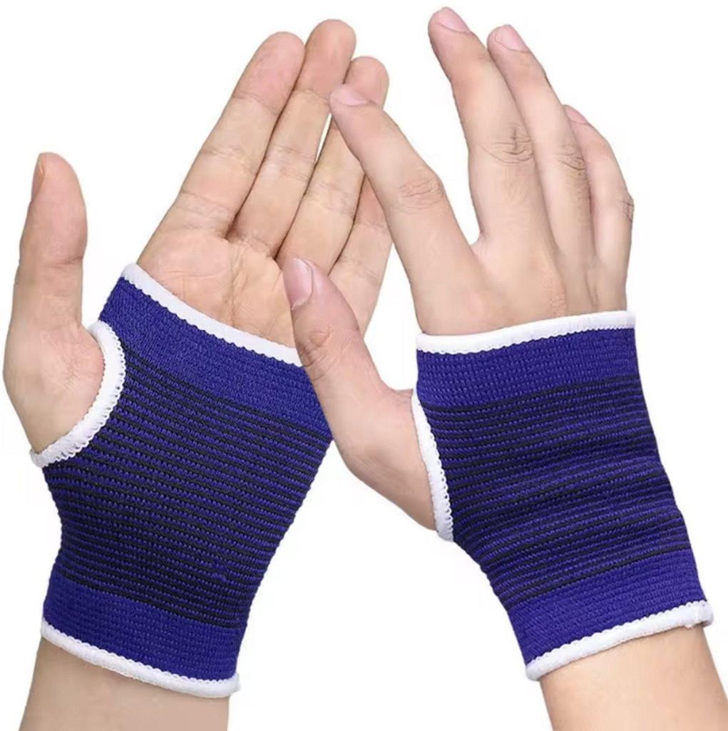 Handgelenkbandage - Armbänder - 2 Stück - Blau - Elastische Produktbild 