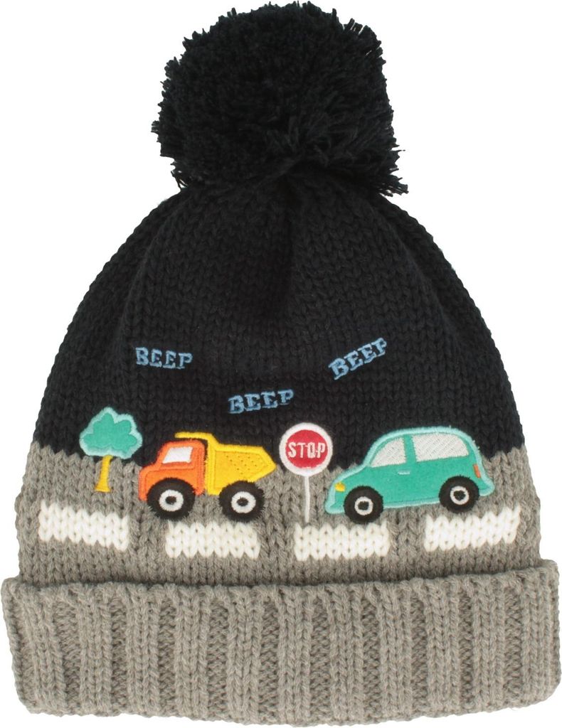 Umschlagmütze mit Bommel Auto Beep für Kinder von Hut-Breiter