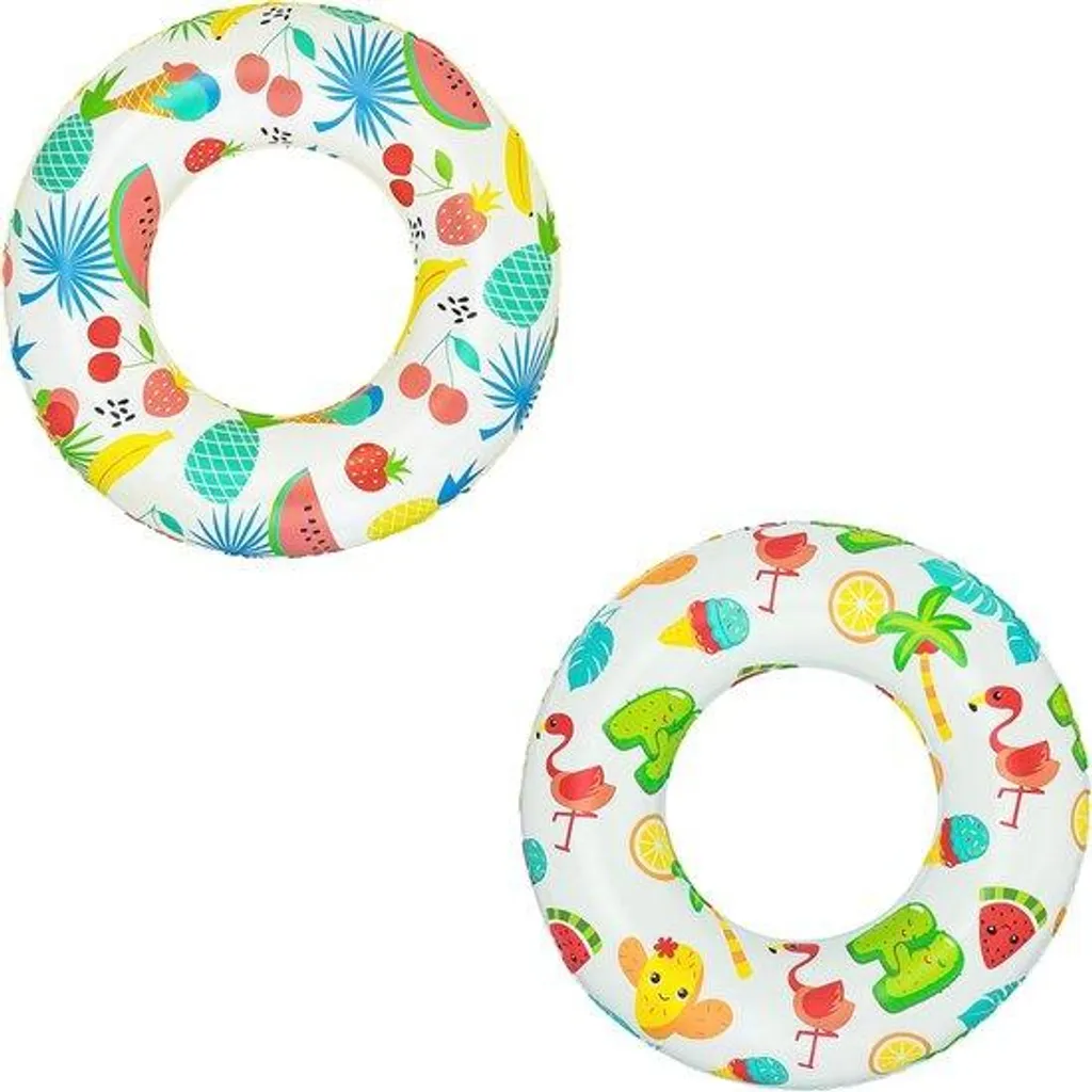 Bouée de natation enfant pour piscine et mer en vinyle souple - Bleu