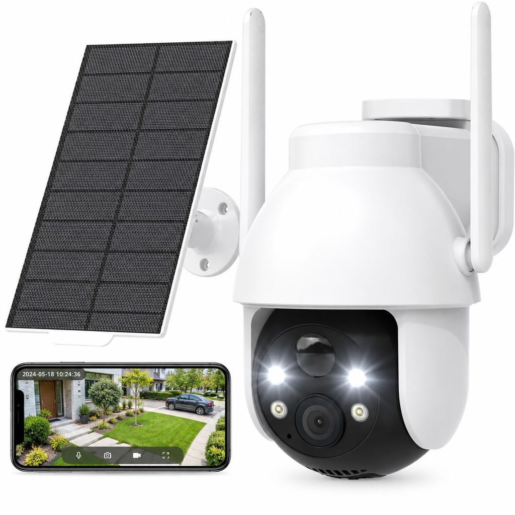 Kamera solarna zewnętrzna ieGeek 2K HD, 360° PTZ, Zdjęcie produktu 