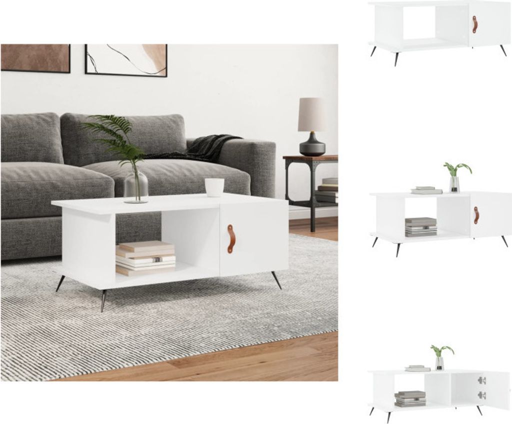 vidaXL Couchtisch Weiß 90x50x40 cm Holzwerkstoff - Couchtische