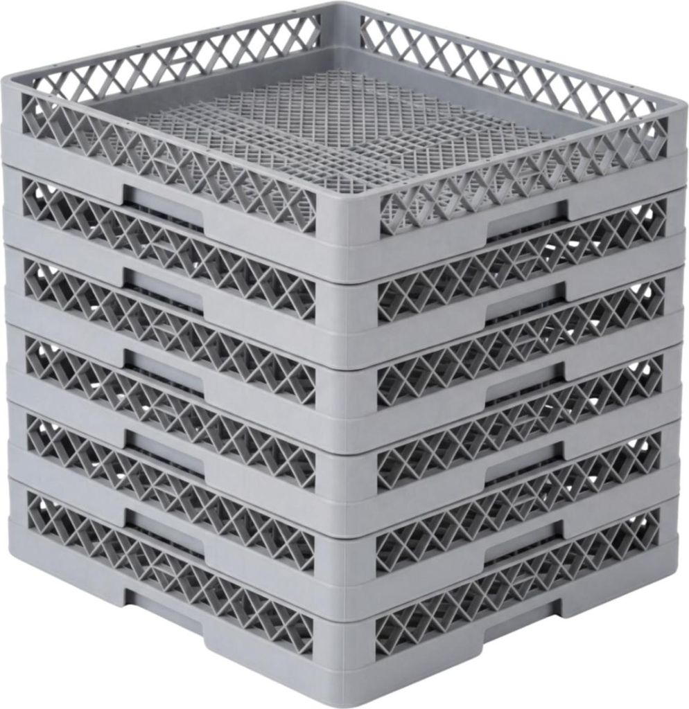 MORLEOS Spülkorb 50x50 - 6er Set für Gastro Spülmaschine – Besteckspülkorb 49x49x10 cm (feinmaschig) – Geschirrkorb für Restaurant Hotel C...