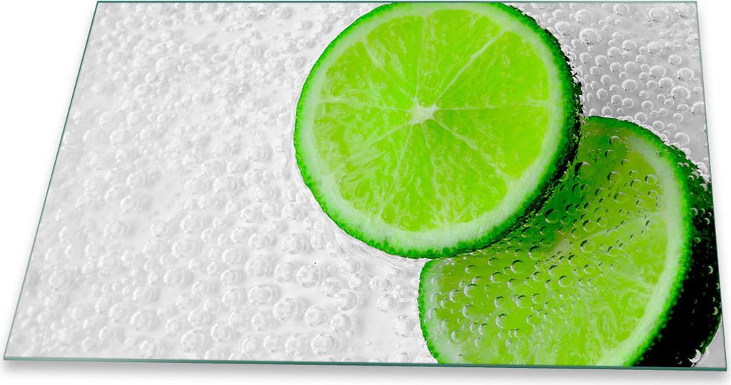 Herdabdeckplatte Glaskeramik 1 Teilig 80x52 Zitrone Grün Abdeckung Glas Spritzschutz