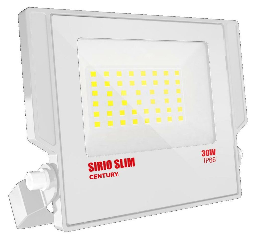 CENTURY LED-Strahler SIRIO SLIM WHITE 30W 4000K 110d 147x160x28mm IP66 IK08