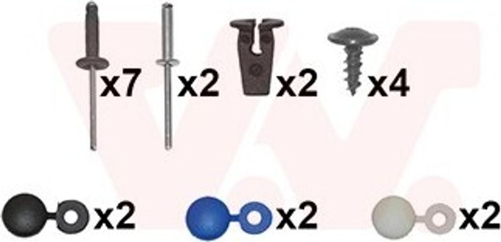 VAN WEZEL Montagesatz Stoßfänger Montagesatz 5829794 Vorne für VW Polo Schrägheck (6R1, 6C1)