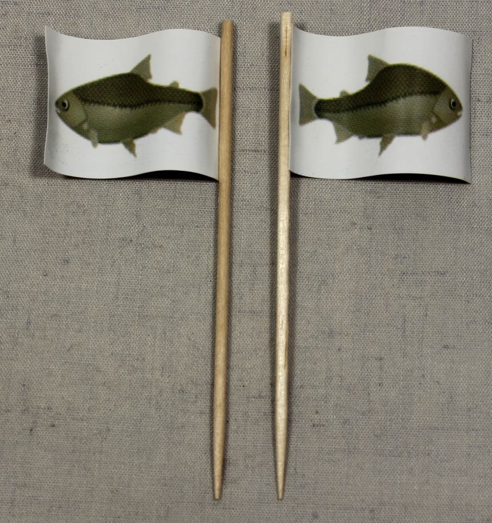 Party-Picker Flagge Fisch Papierfähnchen in Spitzenqualität 25 Stück Beutel
