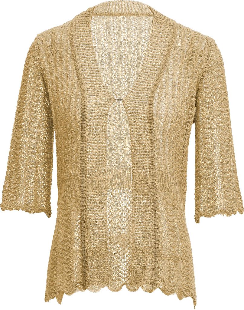 LEOMIA damen strickjacke - hellbeige, XS/S