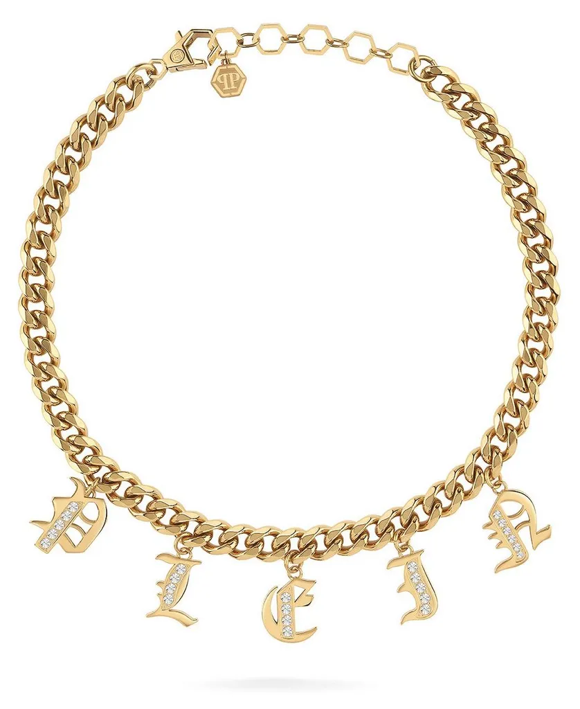 Philipp Plein PJ1AA20NU Collier LETTERING pour Femmes Acier de 40+5cm