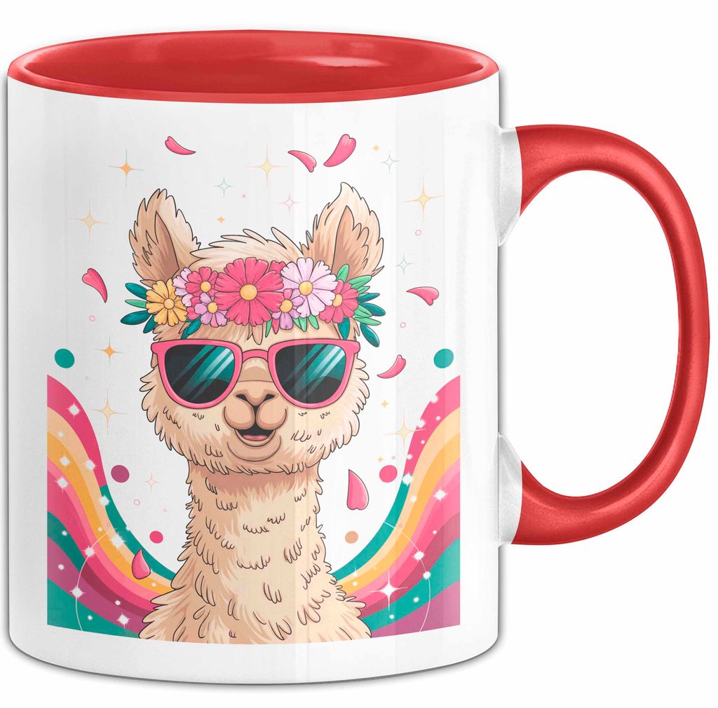 Alpaka Fan Tasse Geschenk Lustige Geschenkidee Spruch Für Alpaka Liebhaber (Rot)
