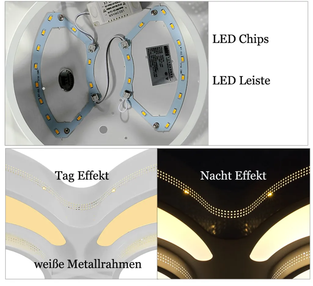 Éclairage Plafonnier LED salon et chambre avec télécommande pratique - 7
