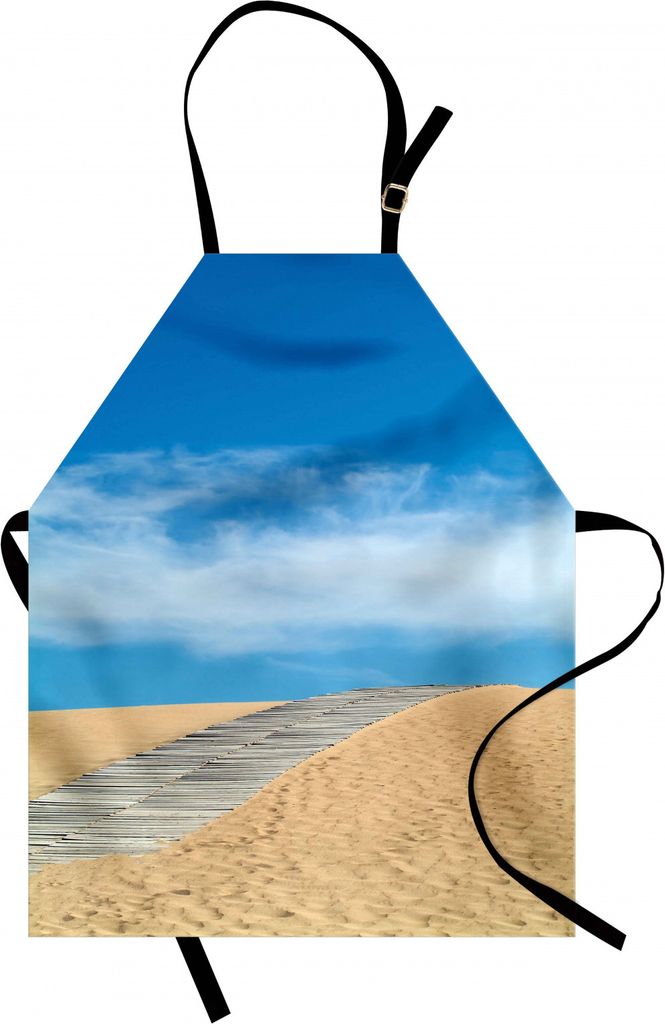 ABAKUHAUS Strand Kochschürze, Hölzerner Weg über Einem Sanddüne-geheimen Paradies-Strand für Erholung und Muschel-Foto, Farbfest Höhenverstel...