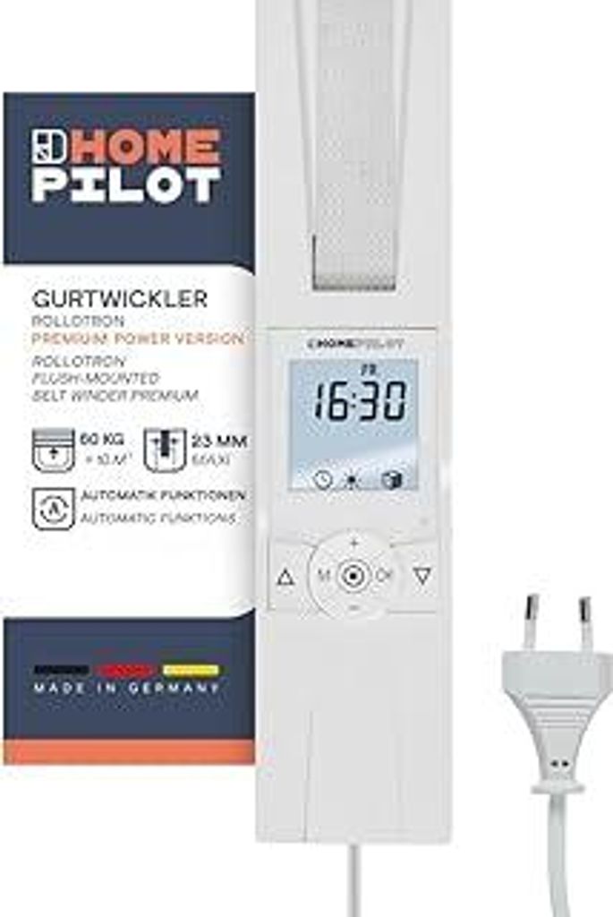 Home Pilot - Power Version | Gurtwickler Premium für schwere Rollläden (bis 60 kg) und großem Gurtkasten - 10172360