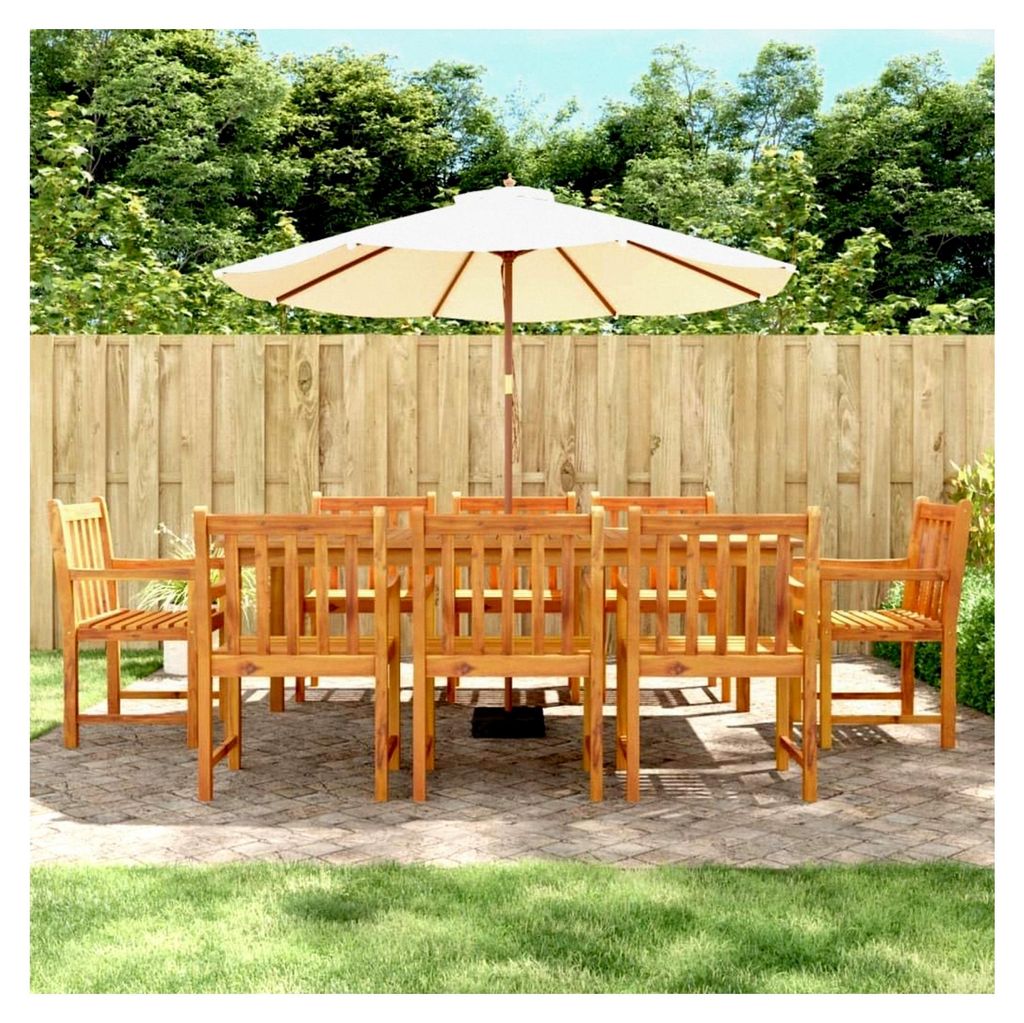 Gartenstühle 8 Stück 56x55,5x90 cm aus massivem Akazienholz