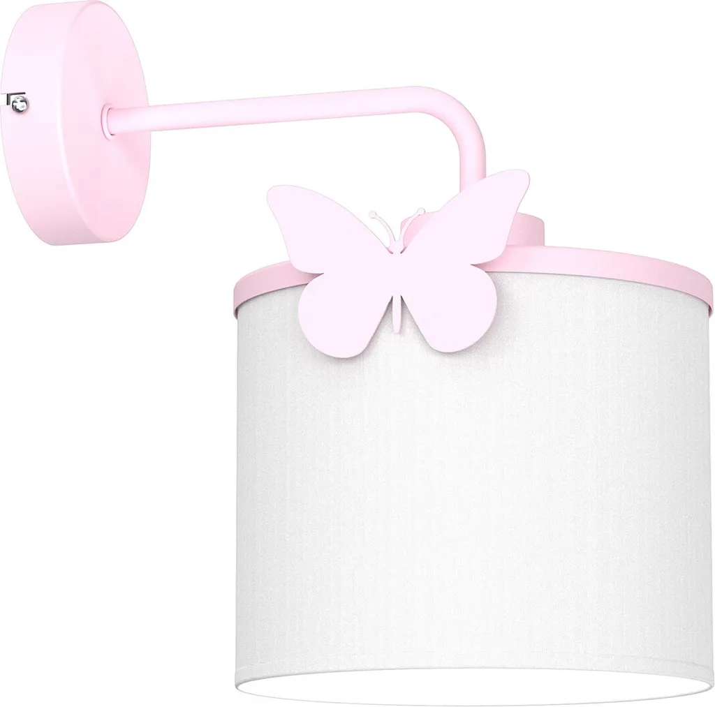 Applique murale Sweet papillon rose : éclairage tamisé pour chambre bébé