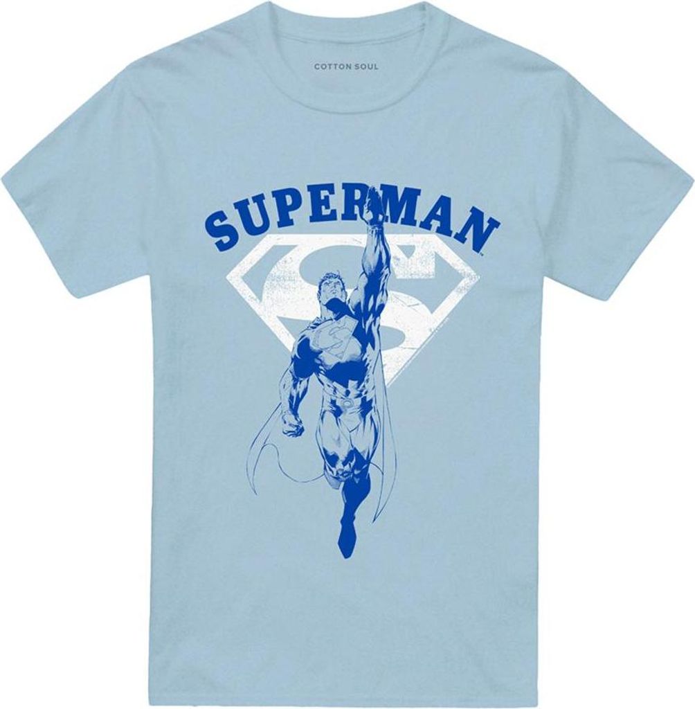 Superman - T-Shirt für Herren/Damen Uni TV26532 (S) (Hellblau)