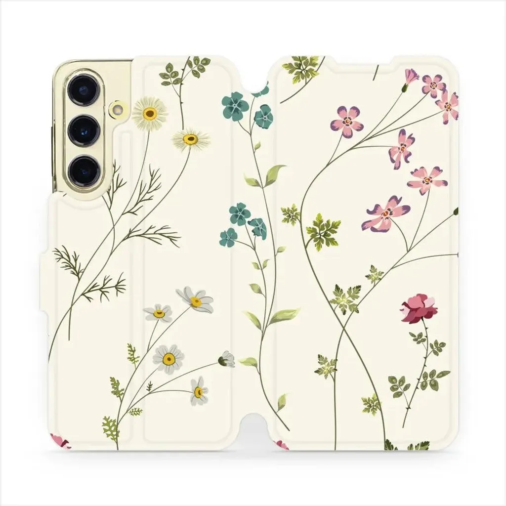 Custodia a Libro Samsung S24 FE Mobiwear - Fantasia Fiori di Campo