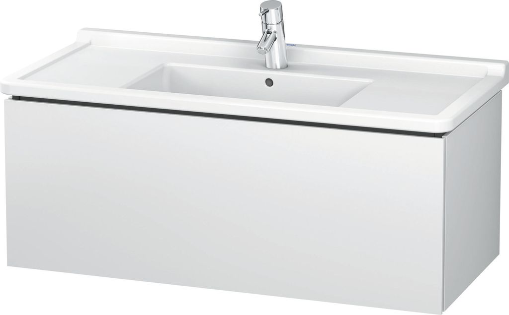 Waschtischunterbau L-CUBE 469x1020x408mm weiß matt weiß matt