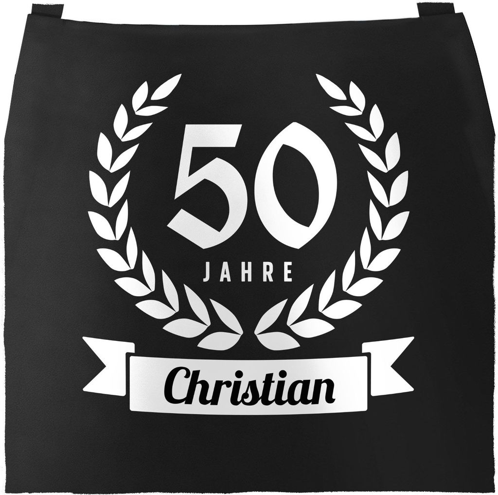 Küchen-Schürze mit Namen Kochschürze Männer Frauen personalisierte Geschenke zum Geburtstag SpecialMe weiß schwarz unisize