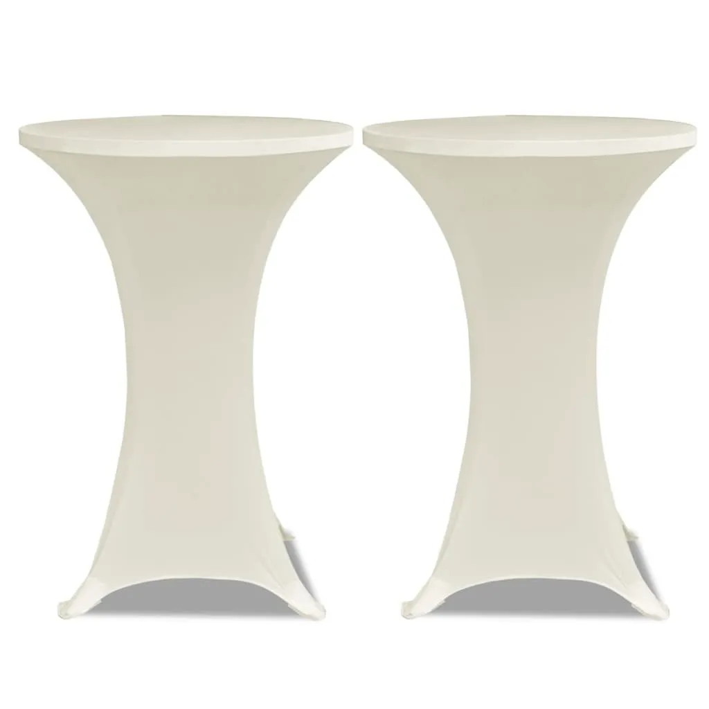 2x Copritavolo Elastico Bar Ø70 cm Crema - Qualità Eventi Professionali