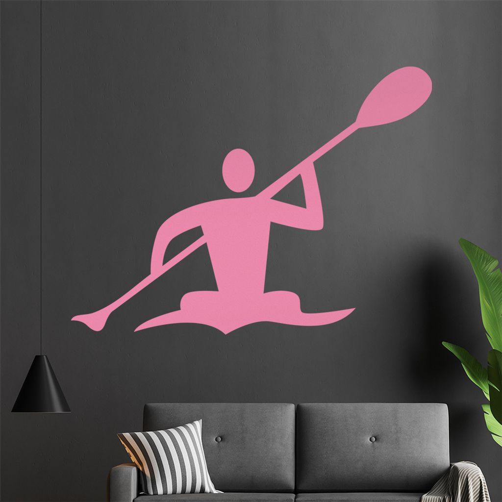 Paddeln Kanu Rudern Wandtattoo in 6 Größen - Wandaufkleber Wall Sticker - Dekoration, Küche, Wohnzimmer, Schlafzimmer, Badezimmer