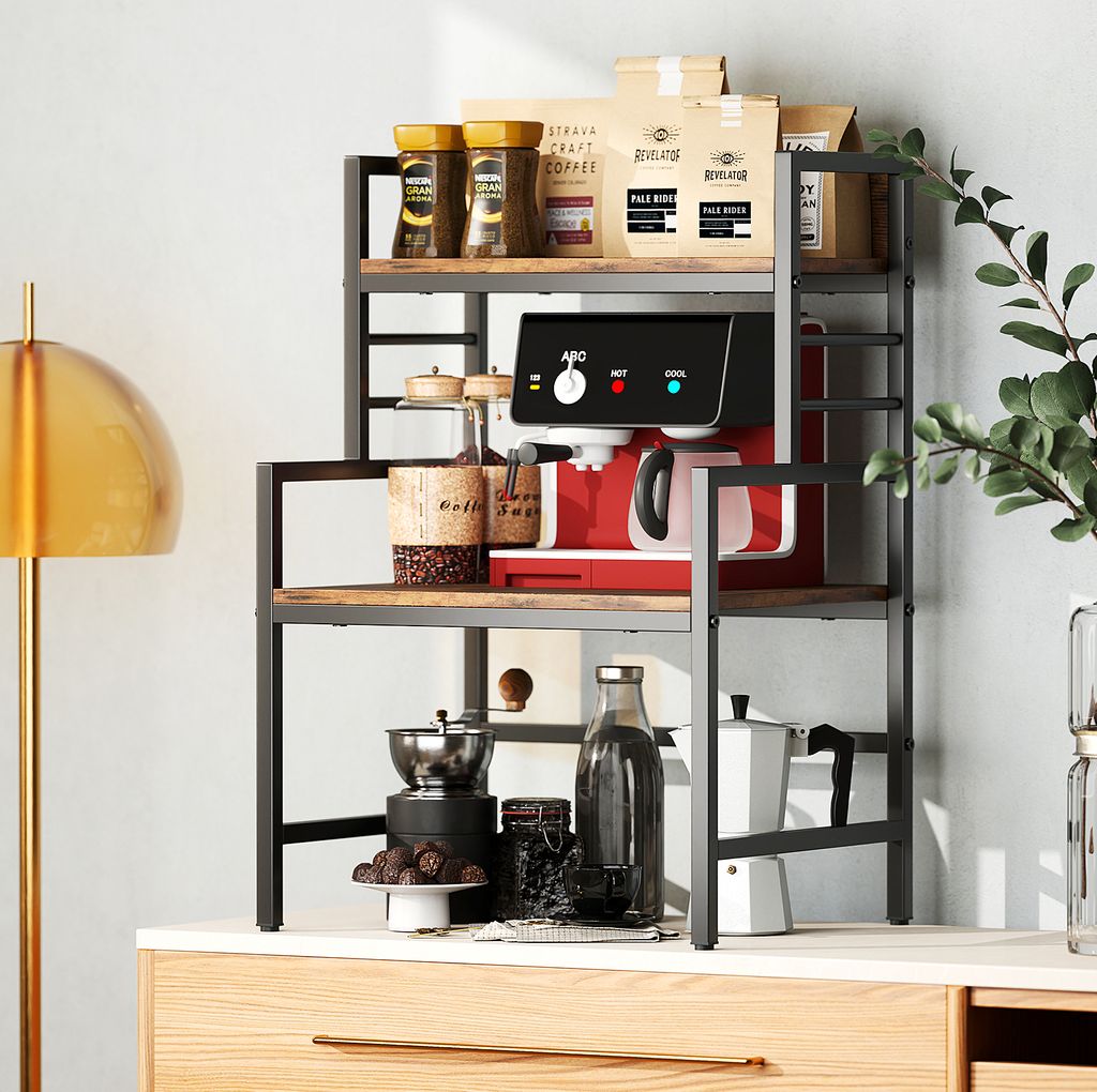 COSTWAY 3patrový regál do mikrovlnné trouby, průmyslový Obrázek produktu 7