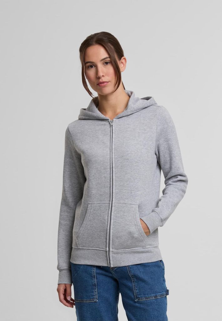 Urban Classics Ladies Basic Essential Zip Hoody heathergrey XXL