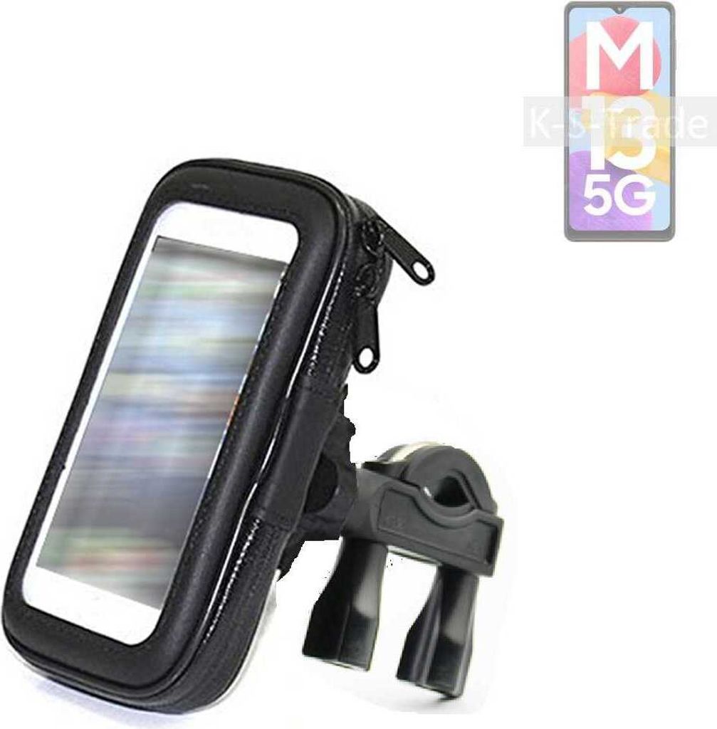 K-S-Trade Fahrrad-Halterung kompatibel mit Samsung Galaxy M13 5G Handy-Halterung Halter Lenkstange Fahrradhalterung Motorrad Bike Mount