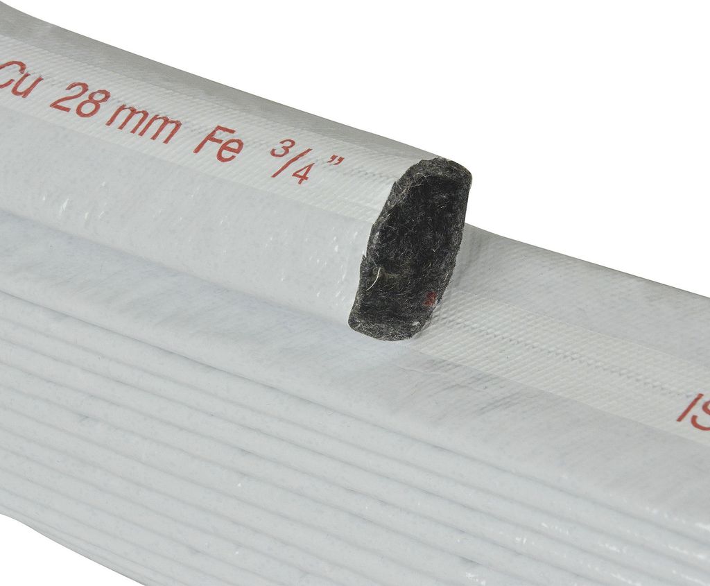 Vlies Schutzschlauch 18mm x Isolierung 4 mm hellgrau Produktbild 1