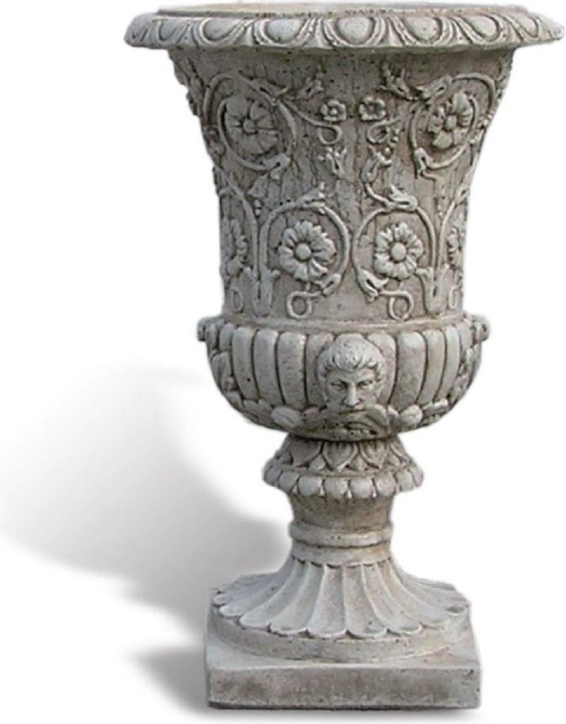 Casa Padrino Luxus Barock Blumentopf Antik Grau Ø 40 x H. 60 cm - Italy