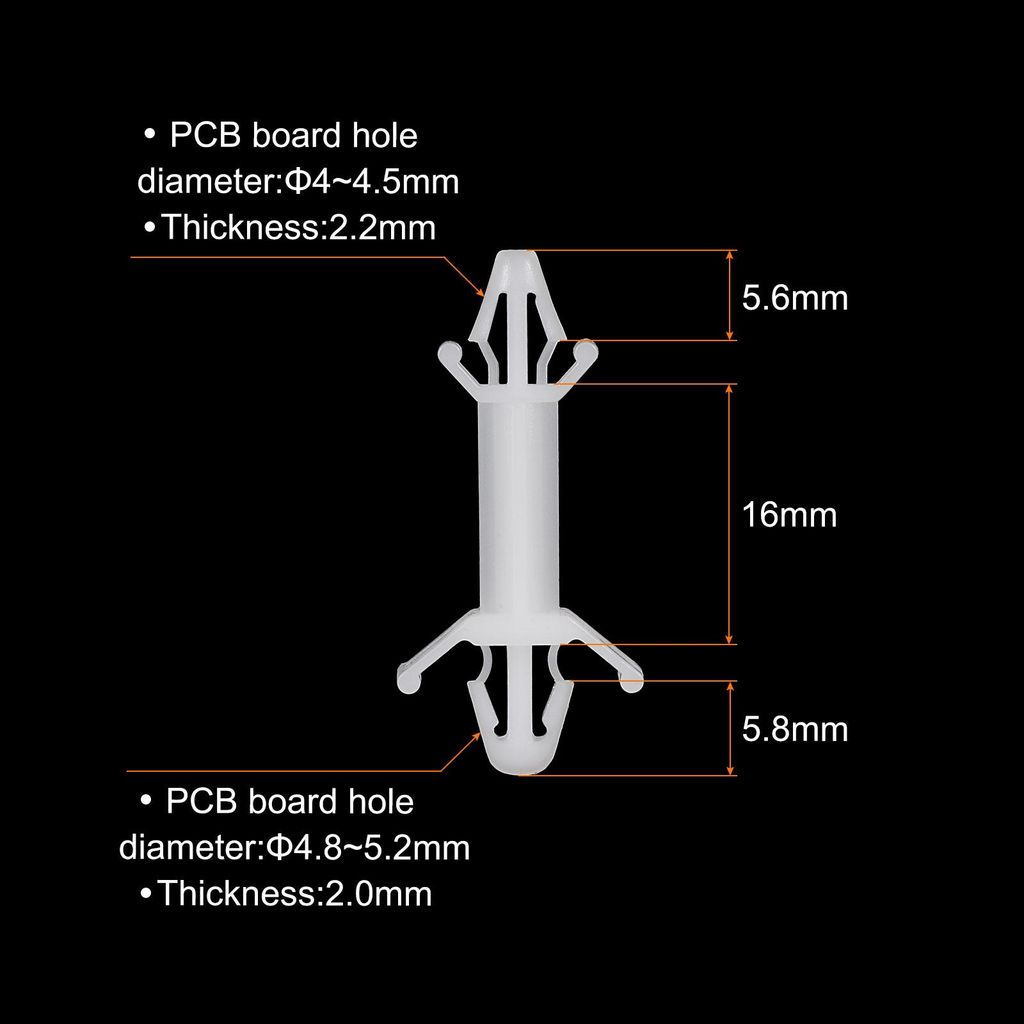 60 Stš¹ck PCB-Platinen-Isolationss?ule, Nylon-Rš¹ckhalte-Schaltkreisplatinenklammern-Abstandshalter Doppelter Kopf-Isolationshalterstš¹tzh?he...