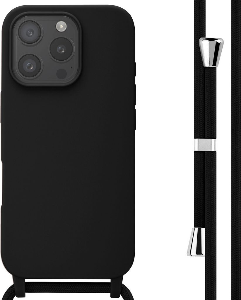 imoshion SilikonHülle mit Band iPhone 16 Pro - Schwarz