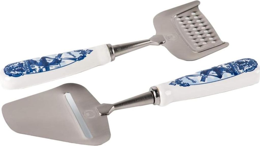 Käsehobel und Käse-Reibe Set - Delfts Blau - Küchenaccessoires