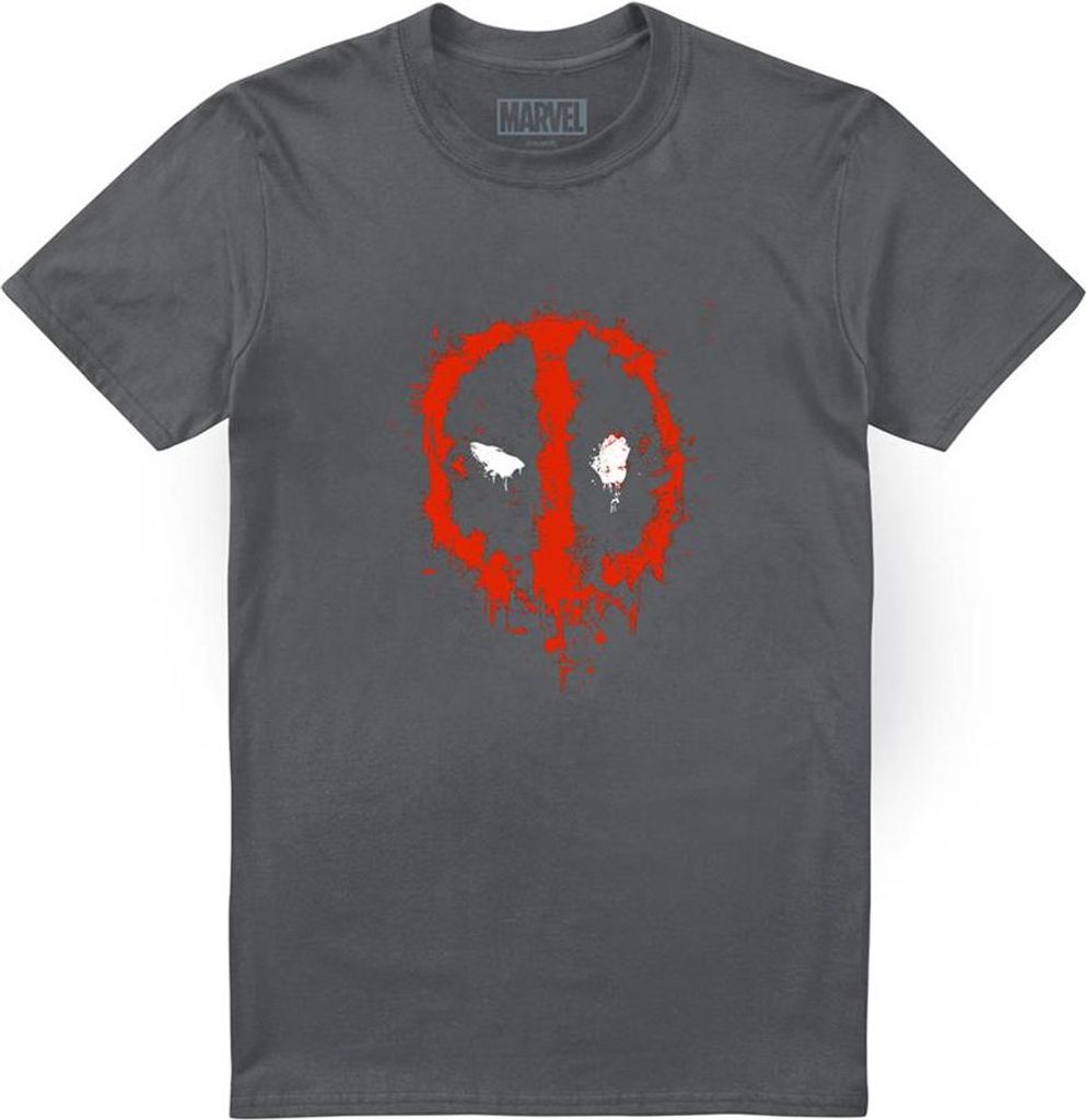 Deadpool - T-Shirt für Herren/Damen Uni, Logo TV28797 (XL) (Holzkohle)