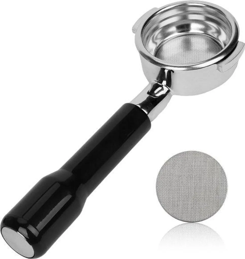 Porte-filtre robuste en acier inox avec poignée plastique isolante