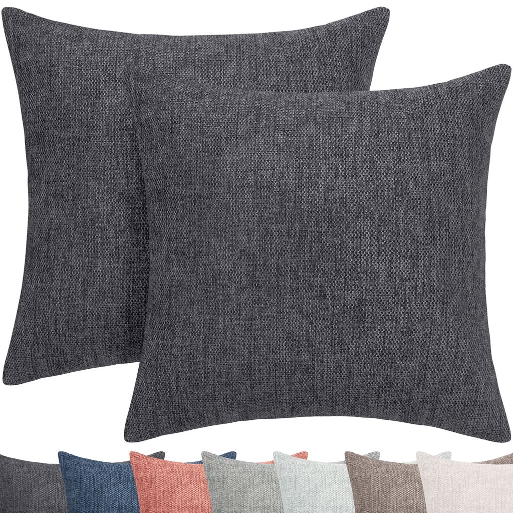 Selfitex 2er Set Couchkissen 40x40 cm, Sofakissen mit Füllung und Bezug, kuschelweiches Lesekissen, dekoratives Fernsehkissen, Deko- und Kopfkisse...