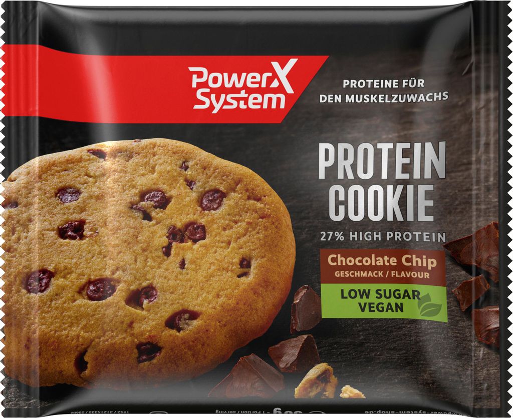 Power System Protein Cookie Chocolate Chip vegan 1 x 50 g Produktbild 