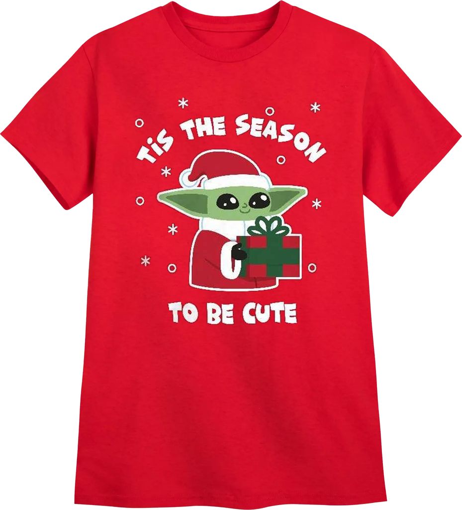 Star Wars: The Mandalorian - "Tis The Christmas Season" T-Shirt für Kinder TV3398 (152-158) (Rot)