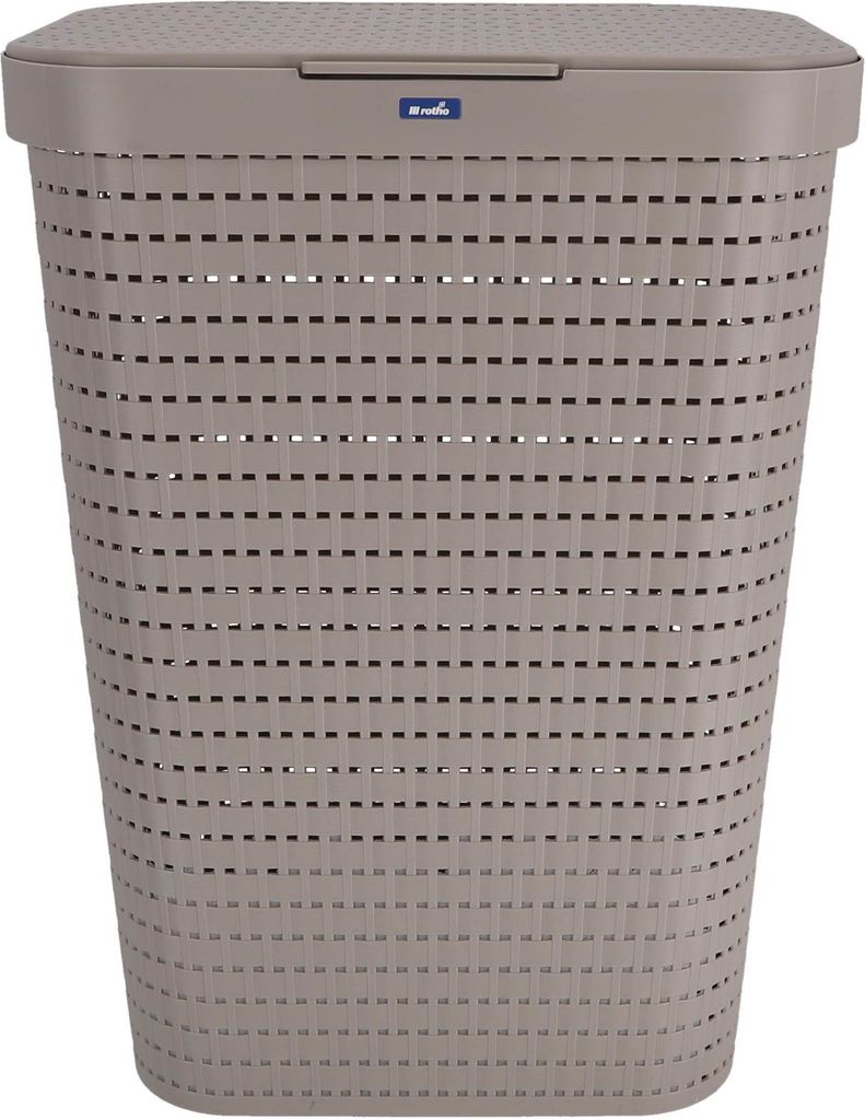 Rotho Wäschesammler Country, 55 L cappuccino Produktbild
