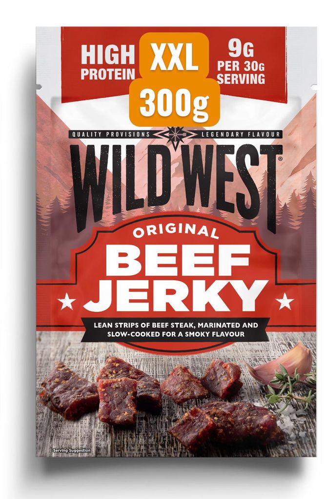 Wild West Beef Jerky Original 300g XXL Pack Trockenfleisch Produktbild 